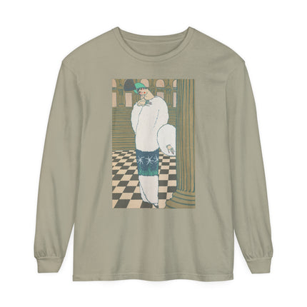 Les Hermines by Georges Lepape Garment-dyed Long Sleeve T-Shirt
