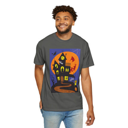 Halloween Night at the Haunted House Unisex Garment-Dyed T-shirt