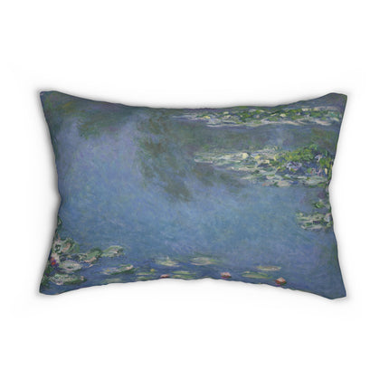 Water Lilies by Claude Monet Spun Polyester Lumbar Pillow