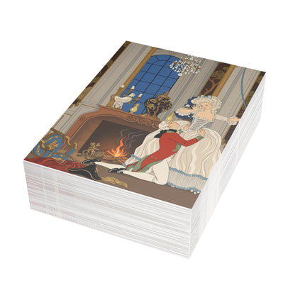 🔥🌹 L'Appât Postcards With Envelopes – George Barbier Art Deco Fireside Romance