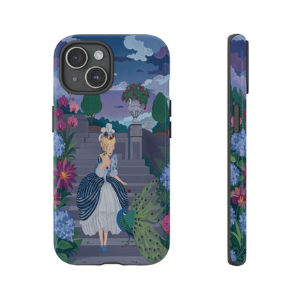 🦚🌸 The Peacock Garden Terrace Phone Case – Art Deco Floral Elegance