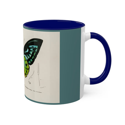 Green Birdwing by Charles Dessalines D' Orbigny Colorful Mugs, 11oz