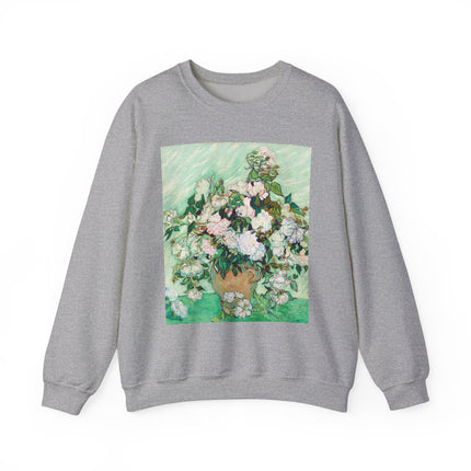 Roses by Vincent Van Gogh Heavy Blend™ Crewneck Sweatshirt