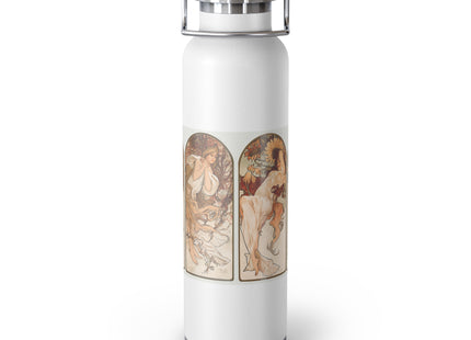 The Seasons by Alphonse Maria Mucha Copper Vacuum Insulated Bottle, 22oz