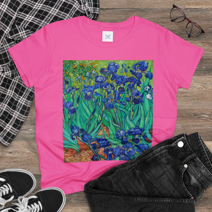 Irises by Van Gogh Women's Midweight Cotton Tee