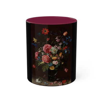 A Bouquet of Flowers by Clara Peeters Colorful Mugs, 11oz