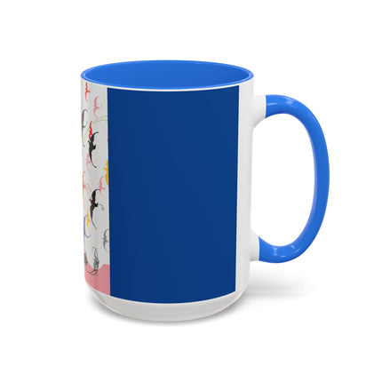 Flight of the Songbirds Colorful Mugs – Theatrical Whimsy & Colorful Harmony