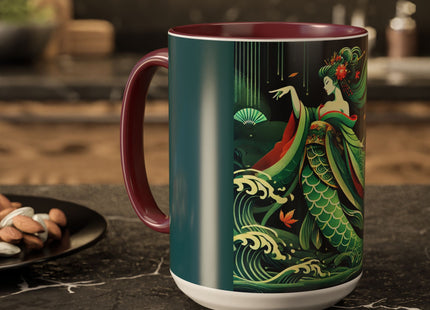 Mermaid Queen Rising from the Deep Colorful Mugs (11oz, 15oz)