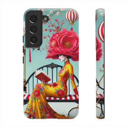 Reading In A Painted Garden Phone Cases