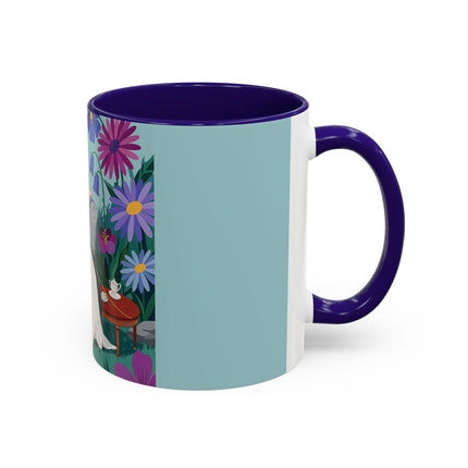The Lady Of The Garden Tea Colorful Mugs – Art Deco Floral Elegance