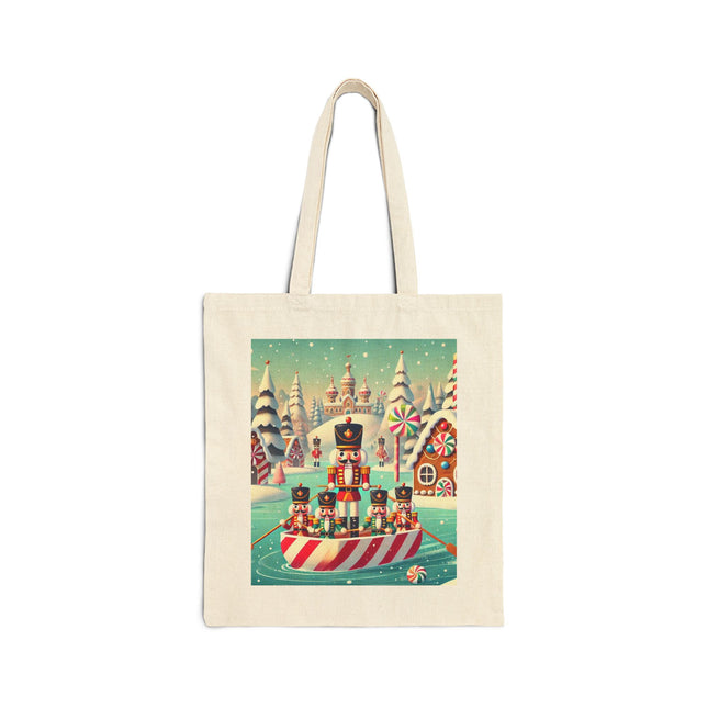 Nutcracker Candy-Striped Adventure Cotton Canvas Tote Bag