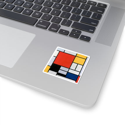 Composition with Red, Yellow, Blue, and Black by Piet Mondrian Kiss-Cut Stickers (4 Sizes)