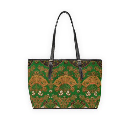 Japanese Fan Pattern by G.A. Audsley PU Leather Shoulder Bag