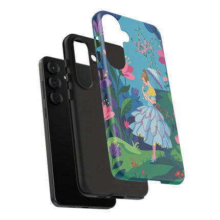 🌸☂️ A Stroll Through The Enchanted Forest Phone Case – Art Deco Floral Fantasy