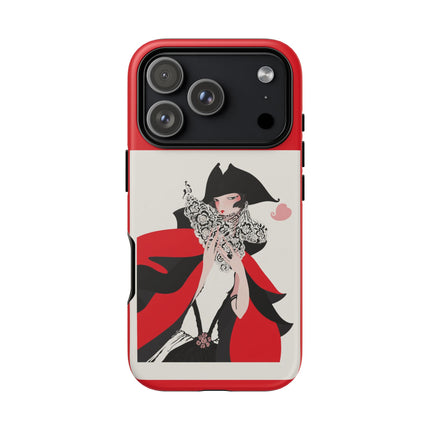 Crimson Masquerade Phone Case – Dramatic Grace & Bold Elegance