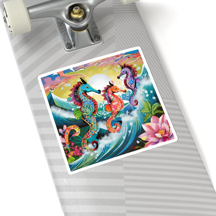 Seahorse Symphony Kiss-Cut Stickers (4 Sizes)