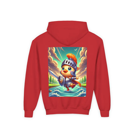 Valiant Duck Youth Hooded Sweatshirt – Courage, Adventure & Playful Heroism