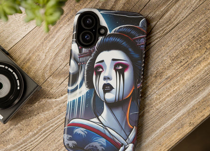 Geisha’s Black Ink Tears Phone Cases