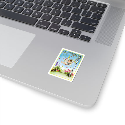 Spring Fairy's Floral Swing Kiss-Cut Stickers (4 Sizes)