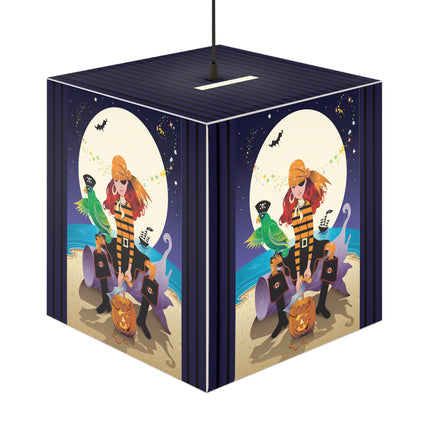 Moonlit Pirate Halloween Light Cube Lamp