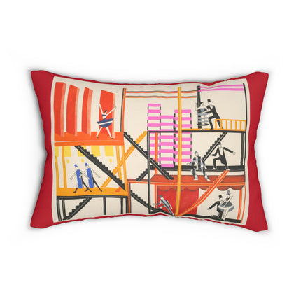Maquettes de Théatre 4 by Alexandra Exter Spun Polyester Lumbar Pillow