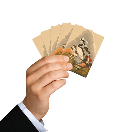 🐎🍂 The Lady Of The Autumn Hunt Playing Cards – Art Deco Equestrian Elegance