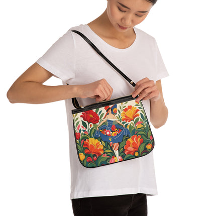 🌺🎩 The Grand Flower Market Small Shoulder Bag – Art Deco Floral Fashion