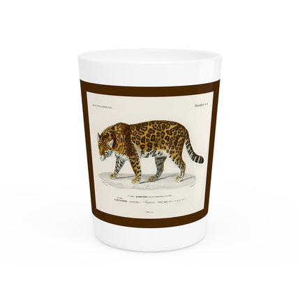 Jaguar by Charles Dessalines D' Orbigny Ceramic Shot Glass