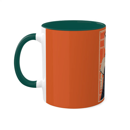 The Actor Kawarasaki Gonjūrō for a Fire Troupe by Tsukioka Yoshitoshi Colorful Mugs, 11oz