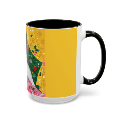 💌🎄 The Christmas Letter Of Holly House Colorful Mug – Whimsical Art Deco Holiday Charm