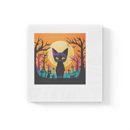 Phantom Parade White Coined Napkins