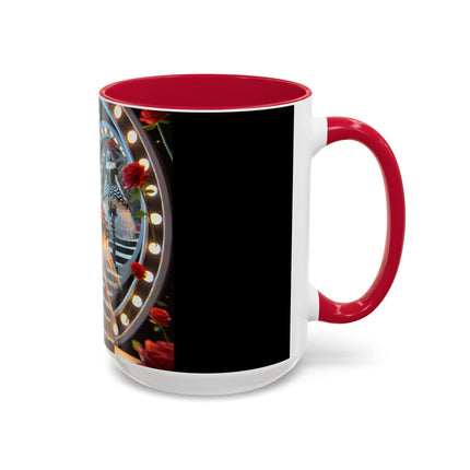 Halloween Witch Through the Mirror Colorful Mugs (11oz, 15oz)