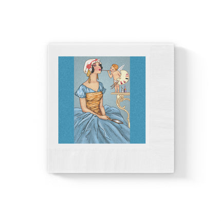 The Enchanting Painter White Coined Napkins