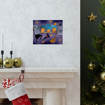Whimsical Halloween Mischief Matte Horizontal Posters