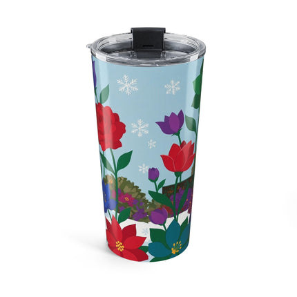 🪷❄️ The Lady Of The Winter Lotus Ceremony Tumbler – Art Deco Garden Elegance