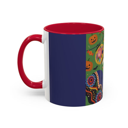 🏮🎃 The Lady Of Halloween Lanterns Colorful Mug – Colorful Art Deco Halloween Charm