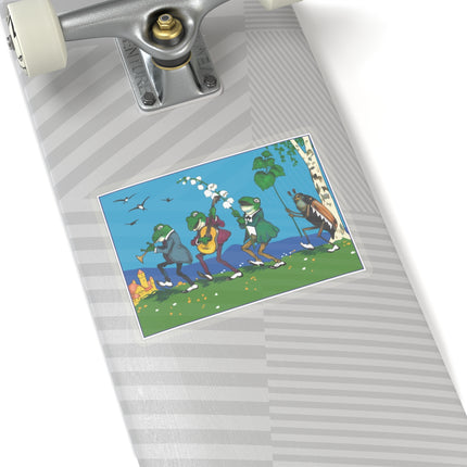 Frog and Beetle Band Kiss-Cut Stickers (4 Sizes)