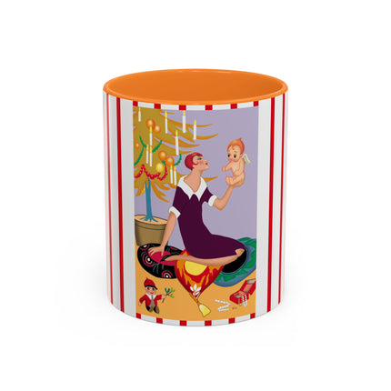 Art Deco Christmas Colorful Mugs (11oz, 15oz)