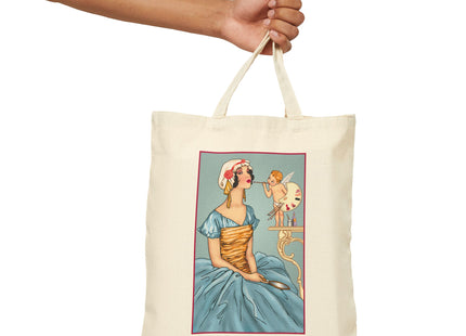 The Enchanting Painter: A Fairy's Artistic Touch Cotton Canvas Tote Bag