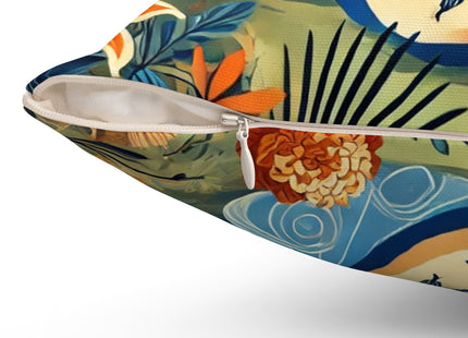 Fairy Waltz in the Butterfly Garden Spun Polyester Square Pillow