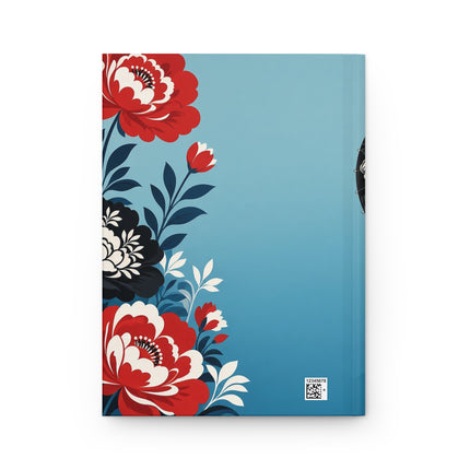 🌺🖤 The Art Deco Floral Parasol Hardcover Journal – Vintage Fashion Elegance