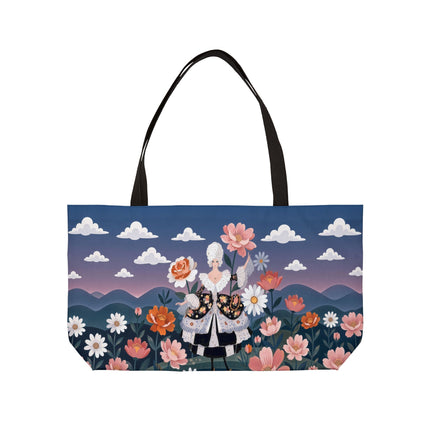 🌸🎀 The Grand Floral Promenade Weekender Tote Bag – Art Deco Fashion Fantasy