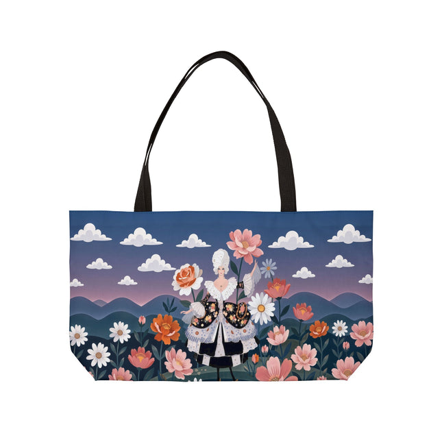 🌸🎀 The Grand Floral Promenade Weekender Tote Bag – Art Deco Fashion Fantasy