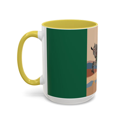 Zebra Rider Colorful Mugs – Safari Chic & Art Deco Adventure