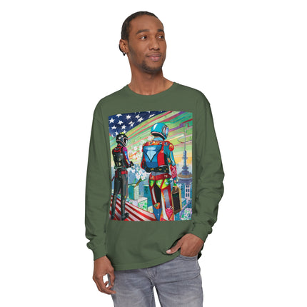 NSA Cyber Punk Computer Hacking Team Long Sleeve T-Shirt