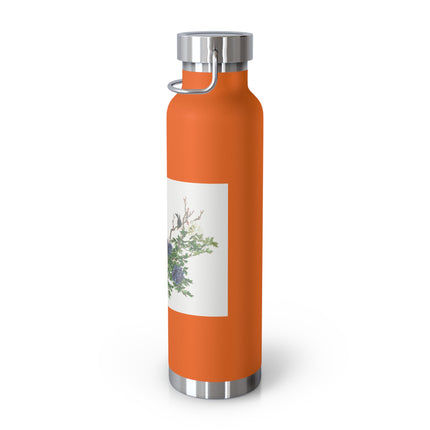 Peonies and Birds by Okamoto Shuki Copper Vacuum Insulated Bottle, 22oz