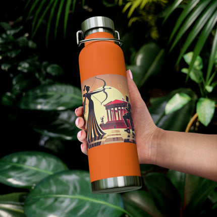 Art Deco Valentine's Romance Copper Vacuum Insulated Bottle, 22oz