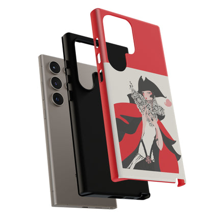 Crimson Masquerade Phone Case – Dramatic Grace & Bold Elegance