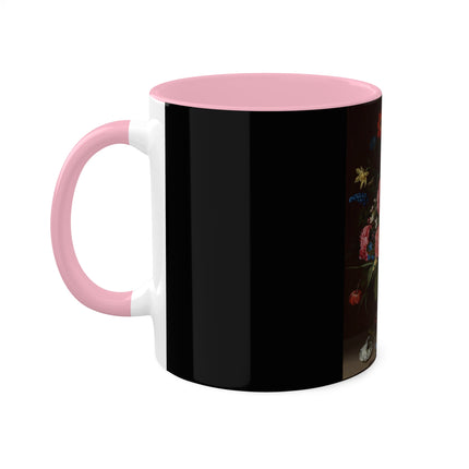 A Bouquet of Flowers by Clara Peeters Colorful Mugs, 11oz