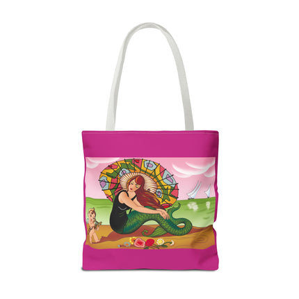 Mermaid Tote Bag with Art Deco Design